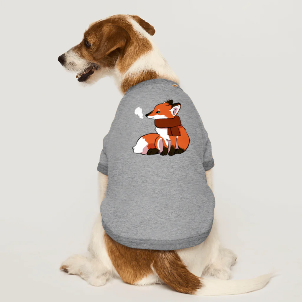 キツネ月のマフラーキツネ Dog T-shirt