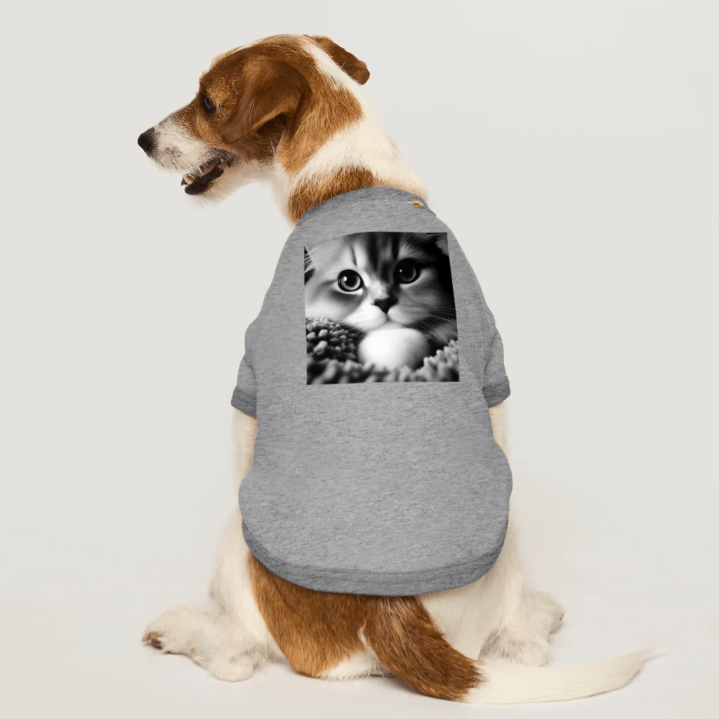 B&I の猫の眼差し ドッグTシャツ