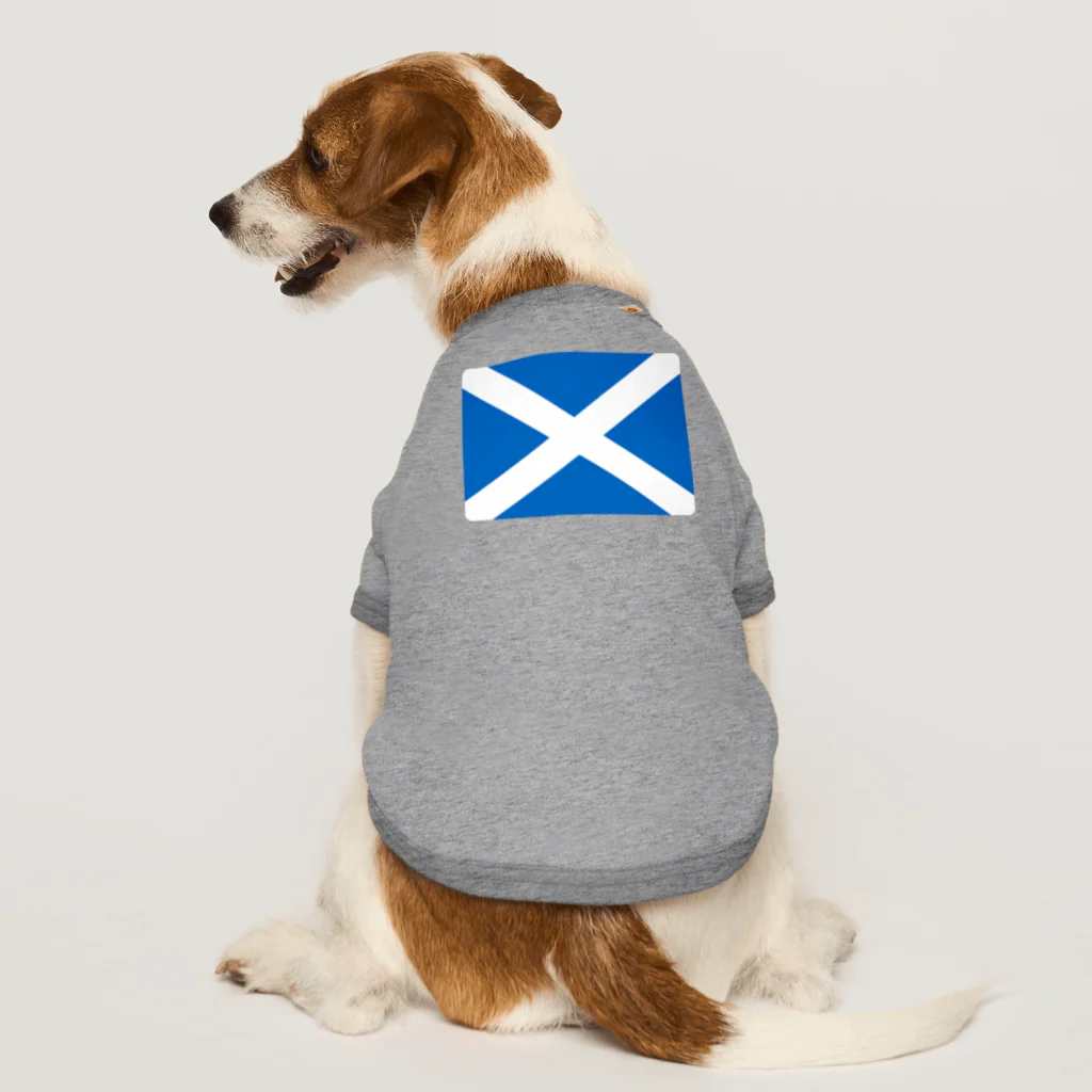 お絵かき屋さんのスコットランドの国旗 ドッグTシャツ