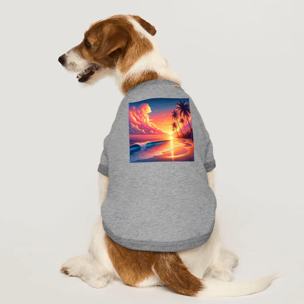 Nanamaruのハワイアン Dog T-shirt