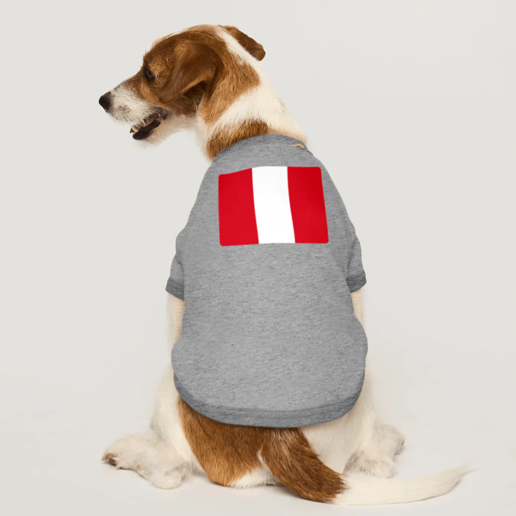 お絵かき屋さんのペルーの国旗 Dog T-shirt