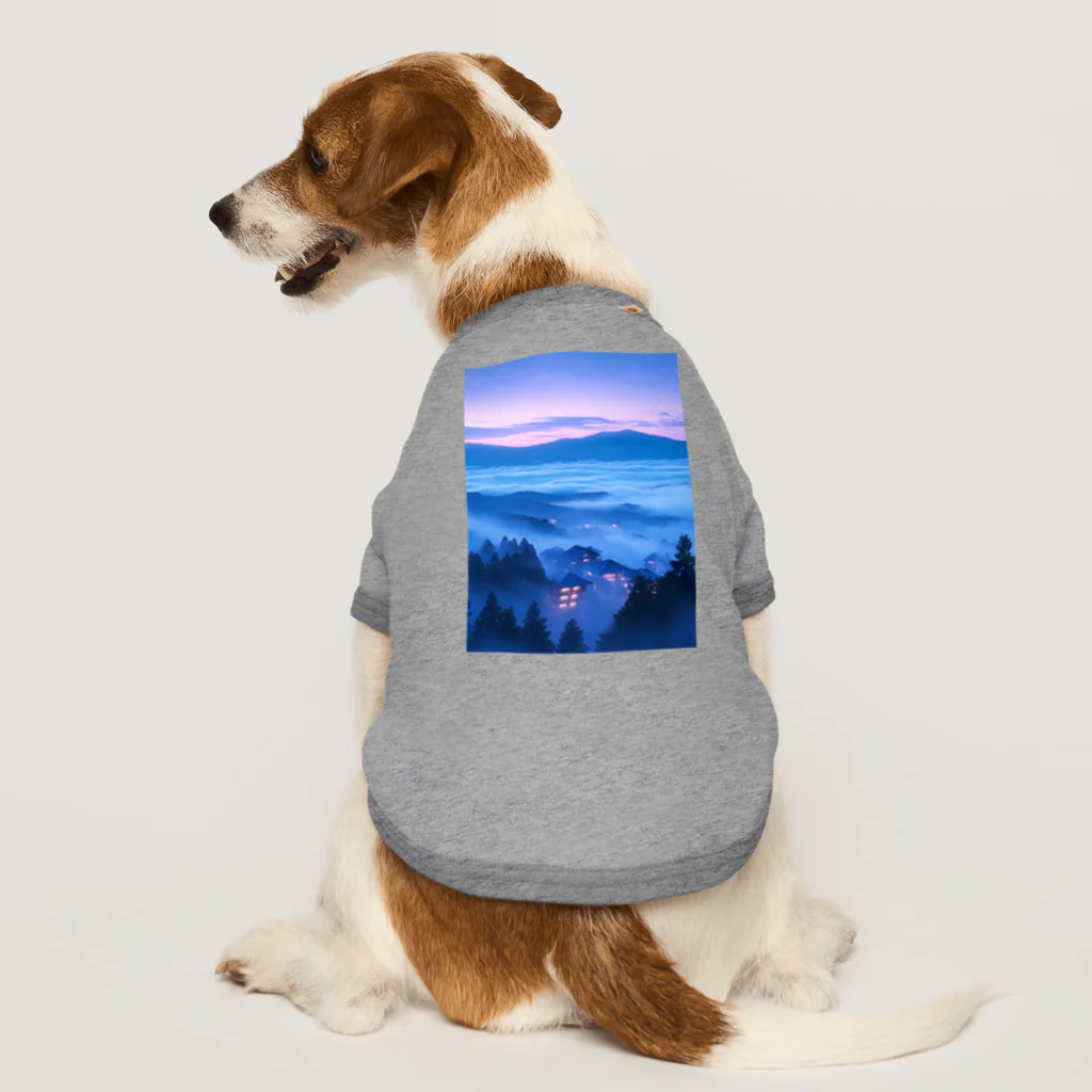 AQUAMETAVERSEの雲海とホテル街の灯　ラフルール　1859 Dog T-shirt