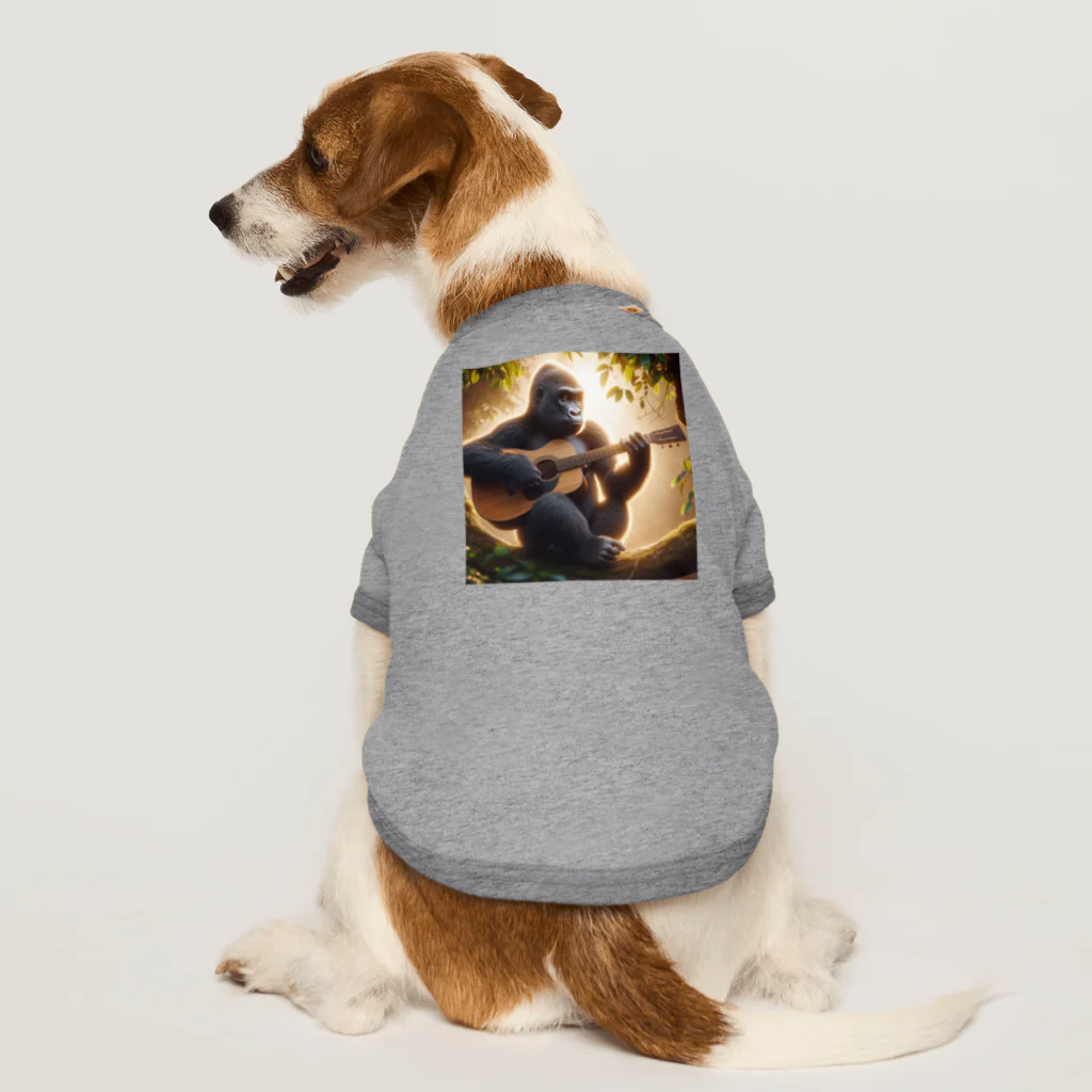 Qten369のG線上もゴリラ Dog T-shirt