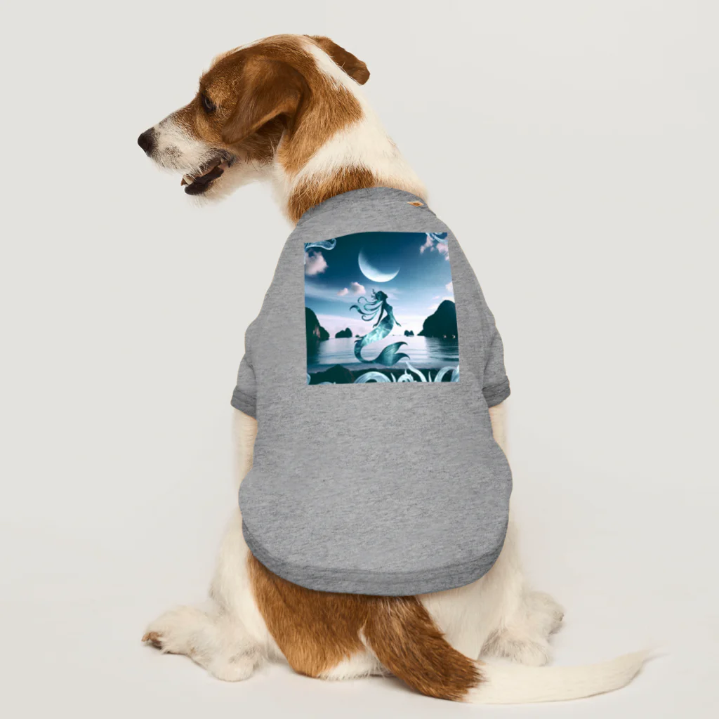 730naoの夜の海に突如現れる人魚！ Dog T-shirt