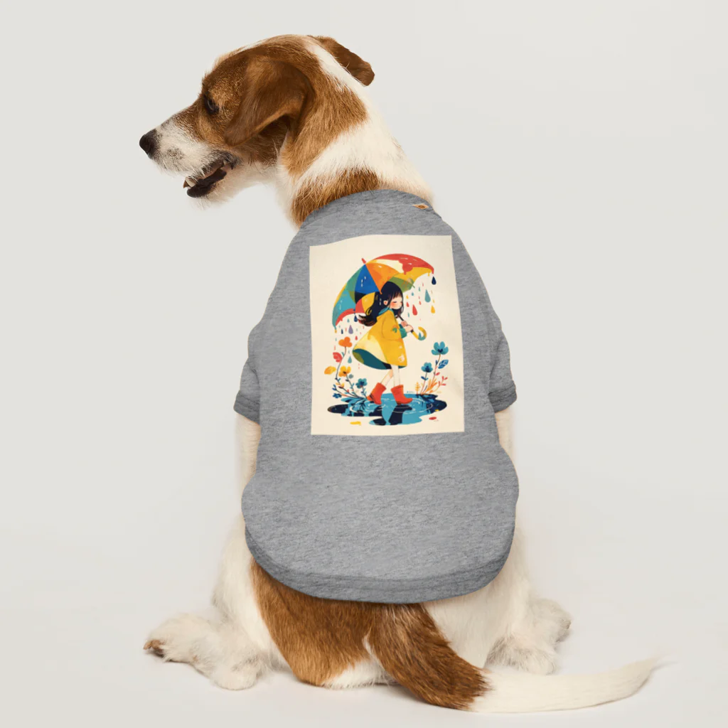 AQUAMETAVERSEのカラフルな雨の日  Hime  2530 Dog T-shirt