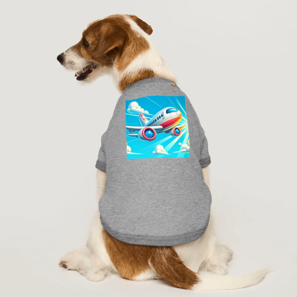 yohiti193の空飛ぶ飛行機のイラスト Dog T-shirt