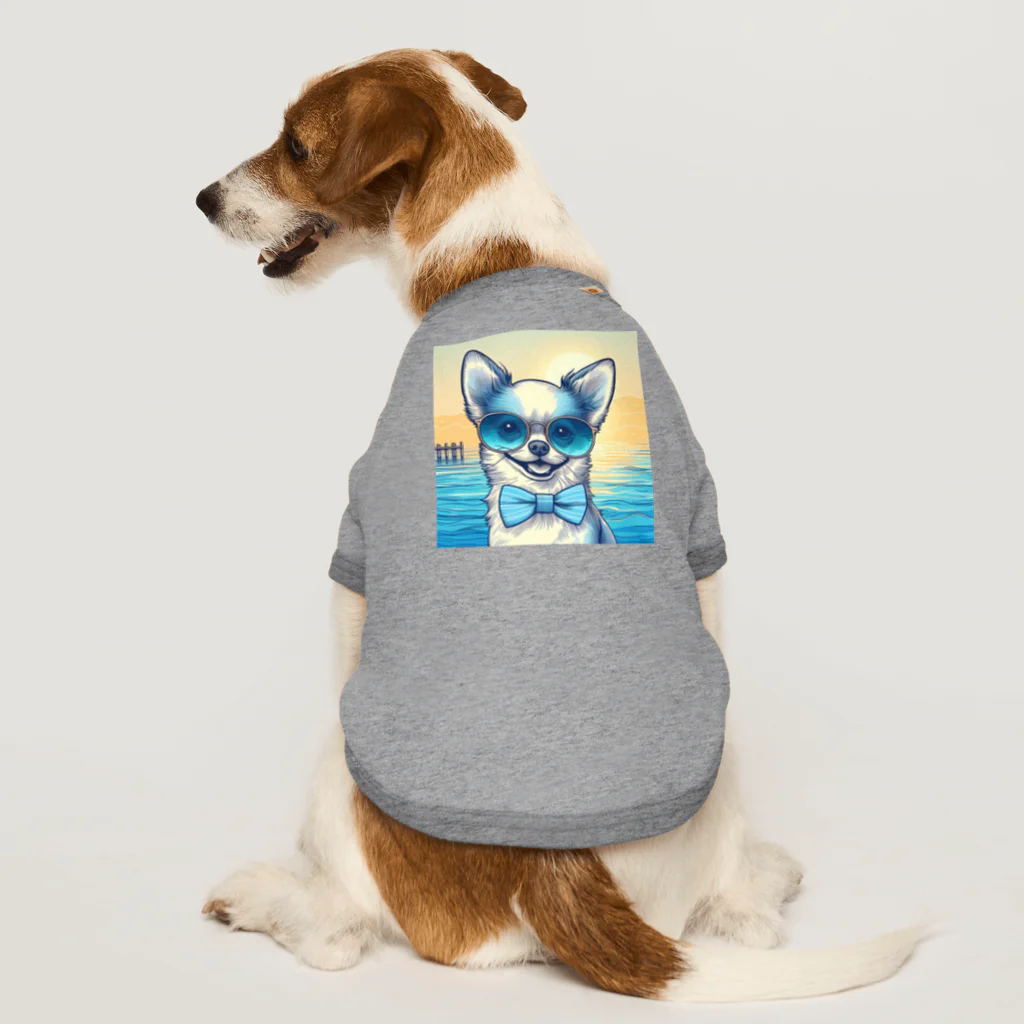 ちゃび助のメガネ犬 ドッグTシャツ