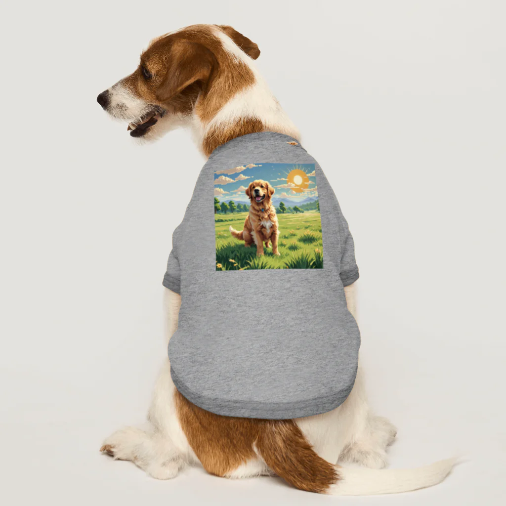 AI副業屋のショウのドット絵のゴールデンレトリバー Dog T-shirt
