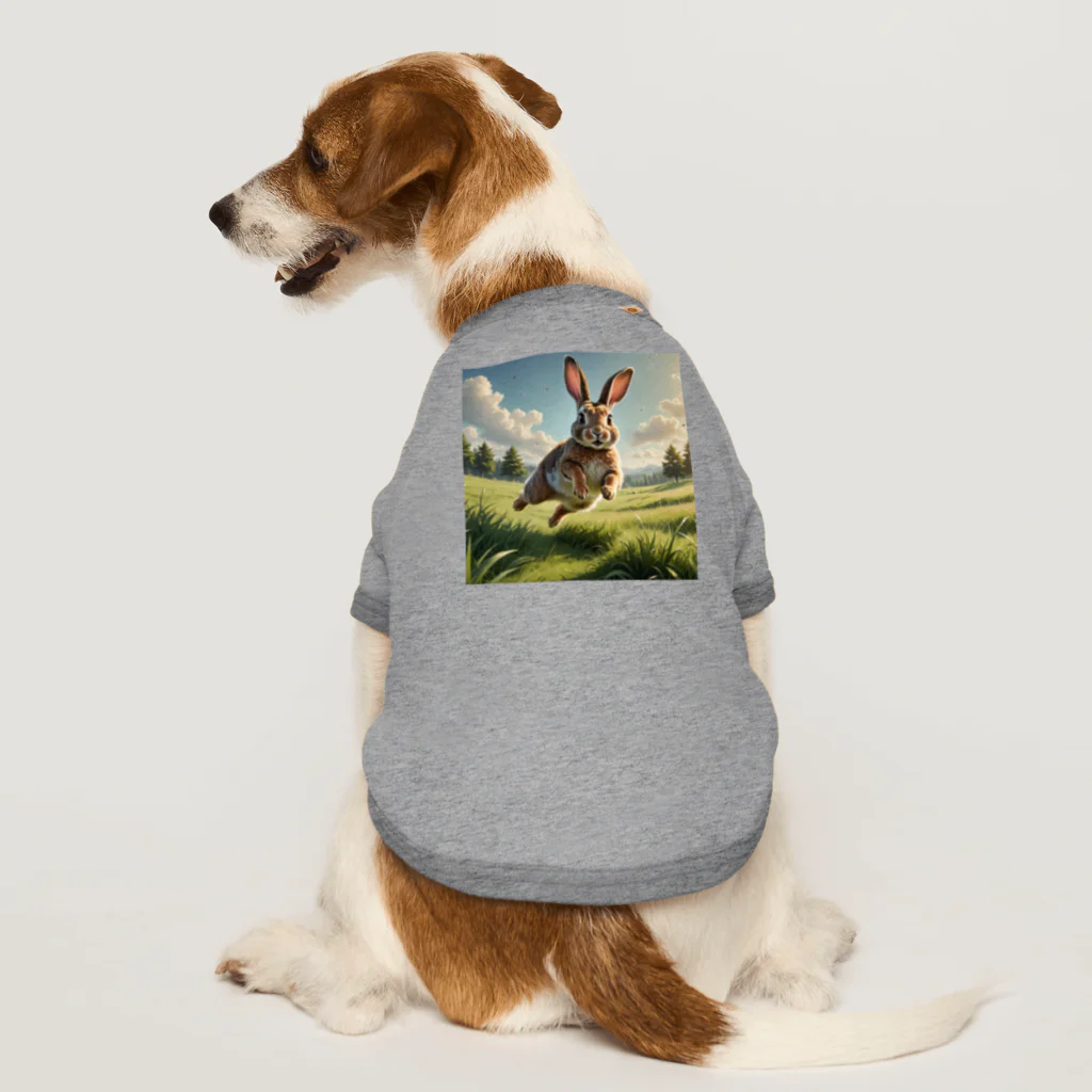 cute in cool shopの跳ねているウサギ Dog T-shirt