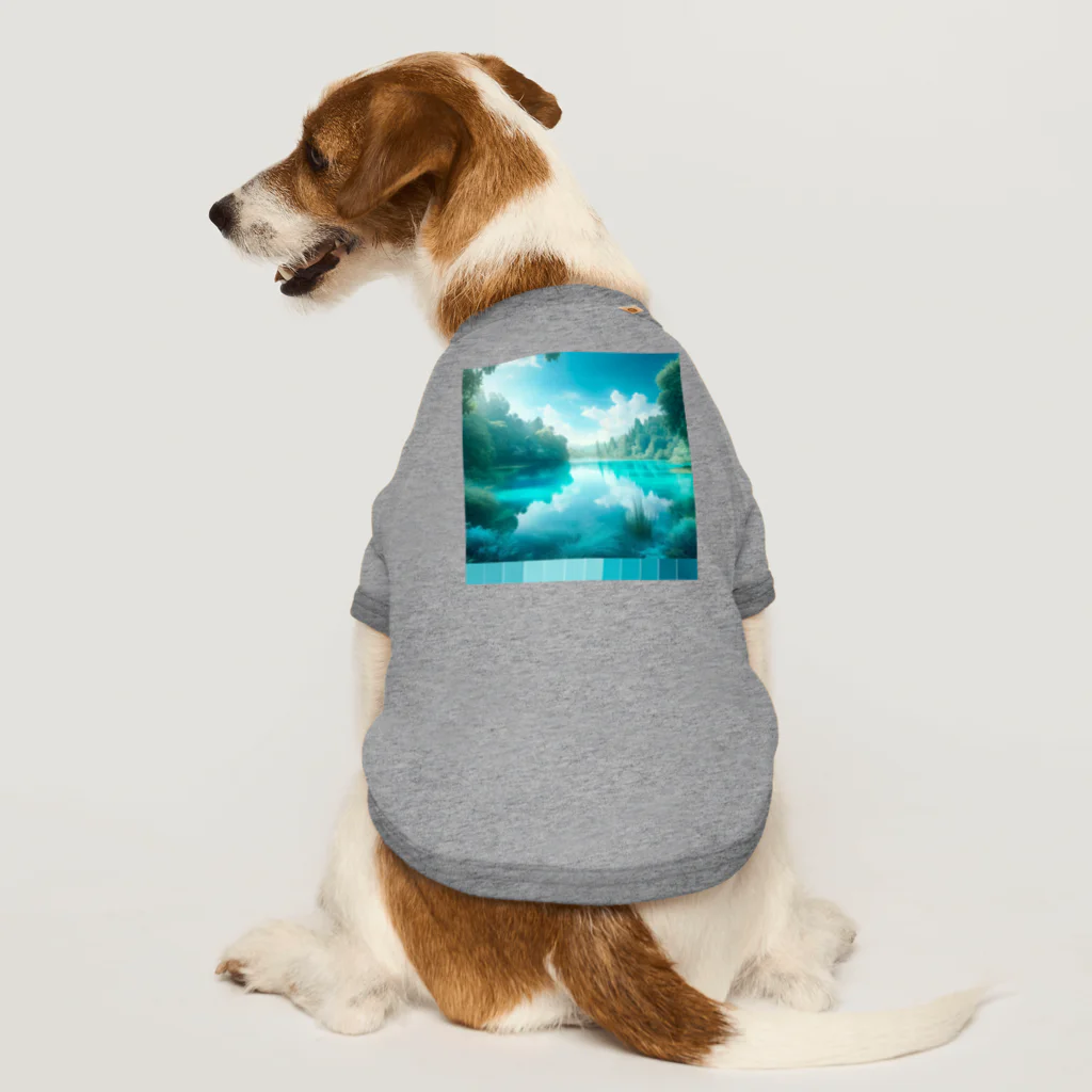 hana2ginの Almost Transparent Blue. Dog T-shirt