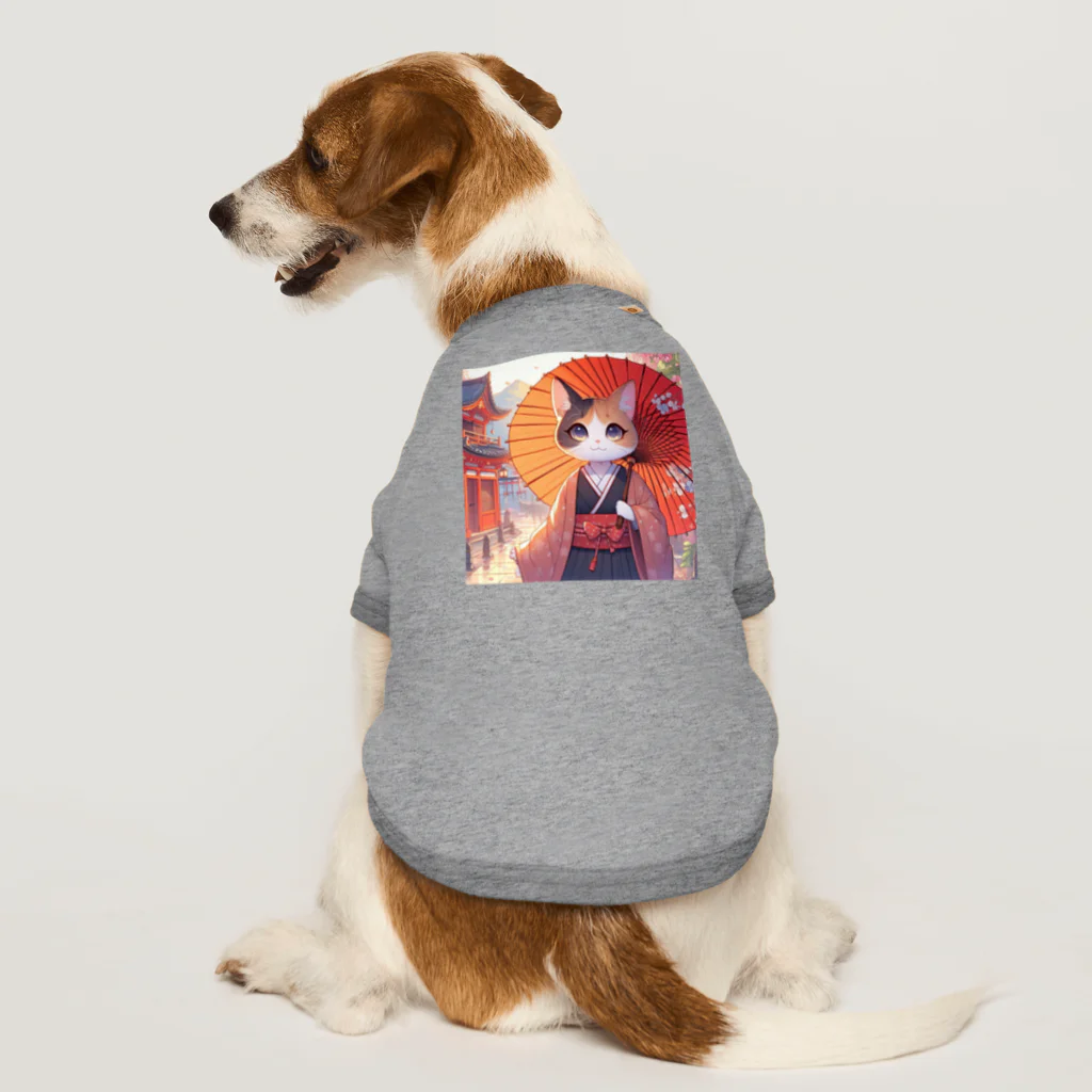 oz-chanの傘をさしている猫_アニメ風2 Dog T-shirt