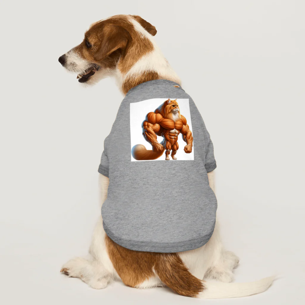 マッスルアニマルのねこマッチョ Dog T-shirt