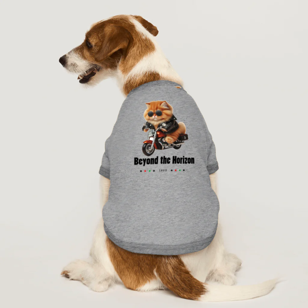 yuruTの地平線の彼方へ飛ぶにゃ Dog T-shirt