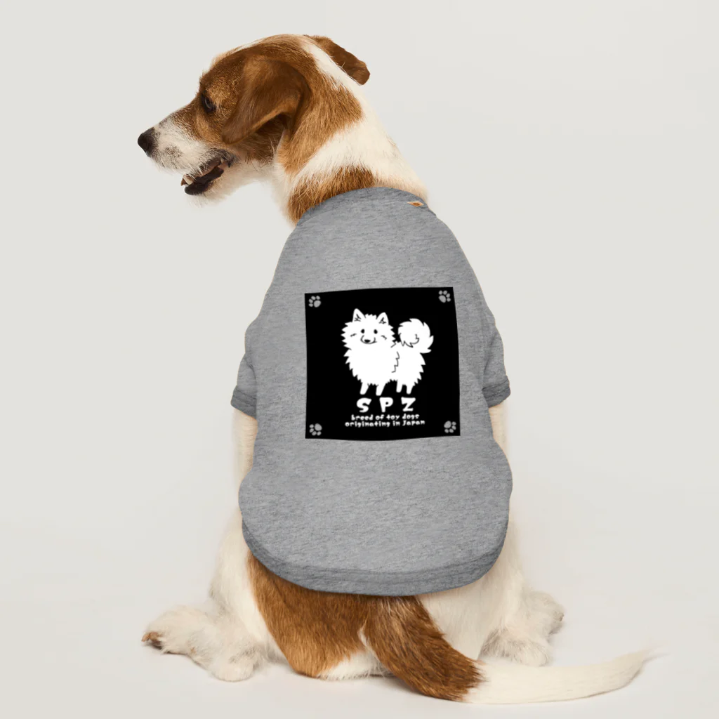 Chiyo.Wan(🐕🕊️のお店)のSPZ 日本スピッツロゴ Dog T-shirt