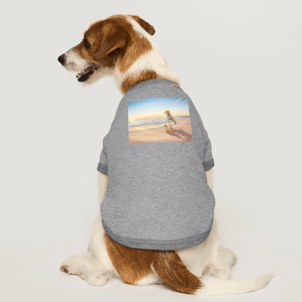 サトウノリコ*のsunrise beach Dog T-shirt