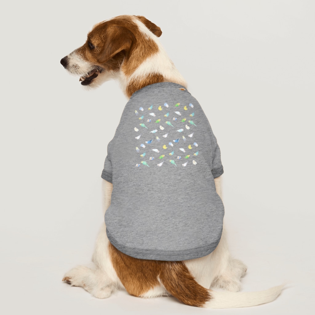まめるりはことりのたっぷりセキセイインコちゃん【まめるりはことり】 Dog T-shirt