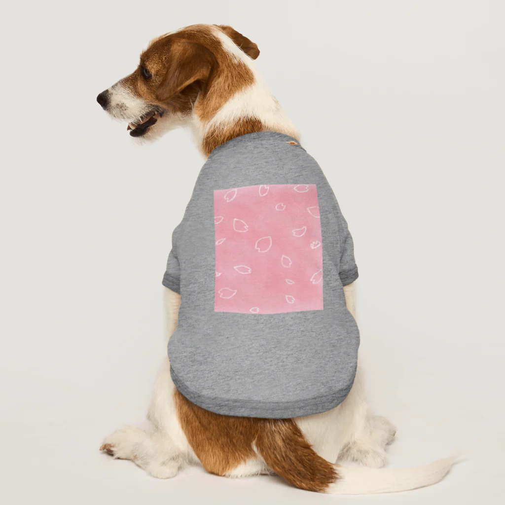 my pastel（いしはら　まさこ）の桜の花びらグッズ Dog T-shirt