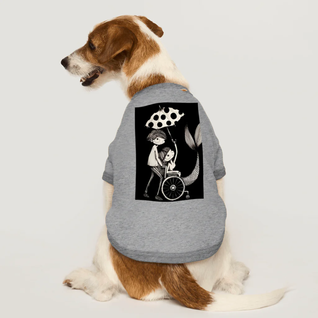 mermaidの雨の日の人魚 Dog T-shirt