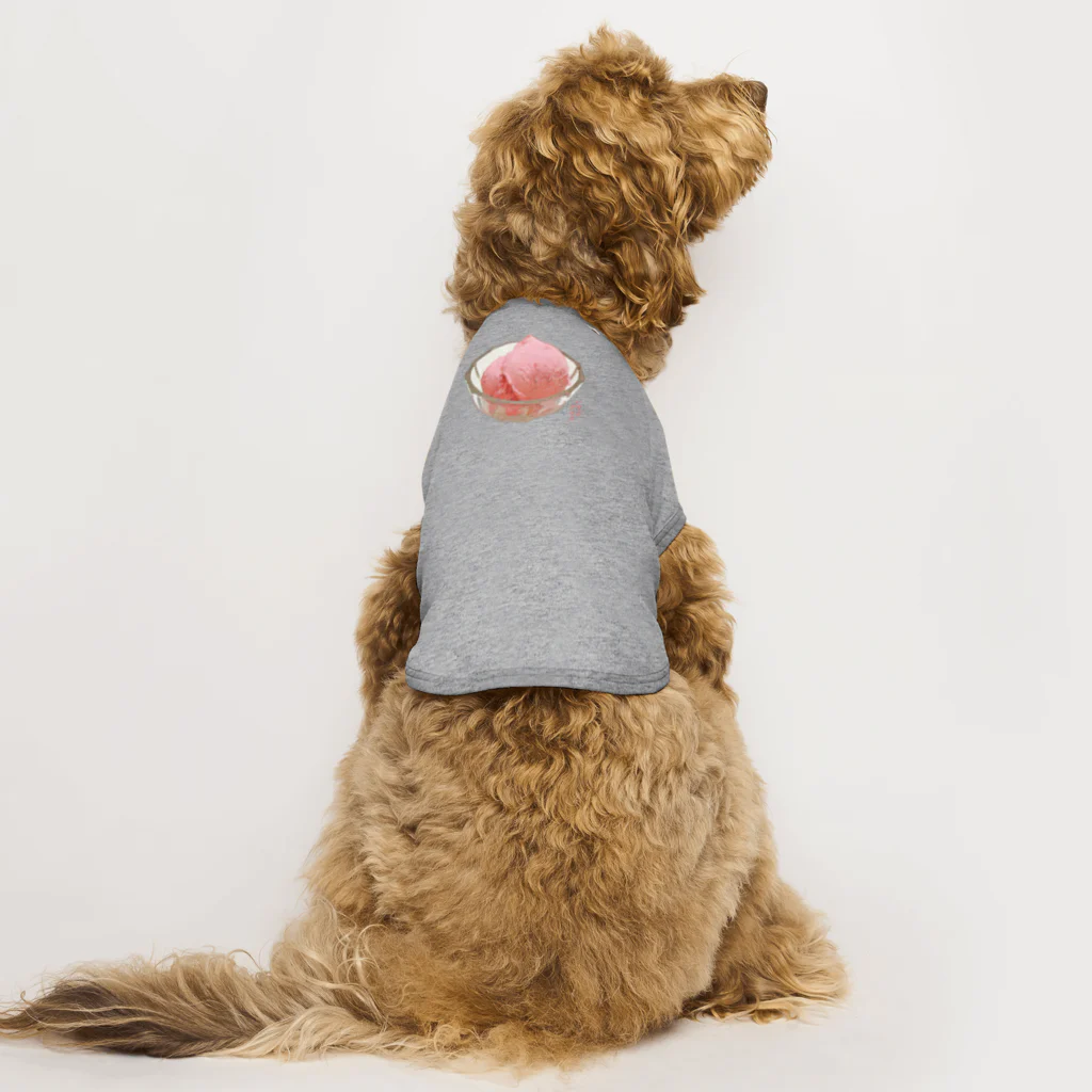 脂身通信Ｚのアイスクリーム（いちご・ストロベリー）_220621 Dog T-shirt