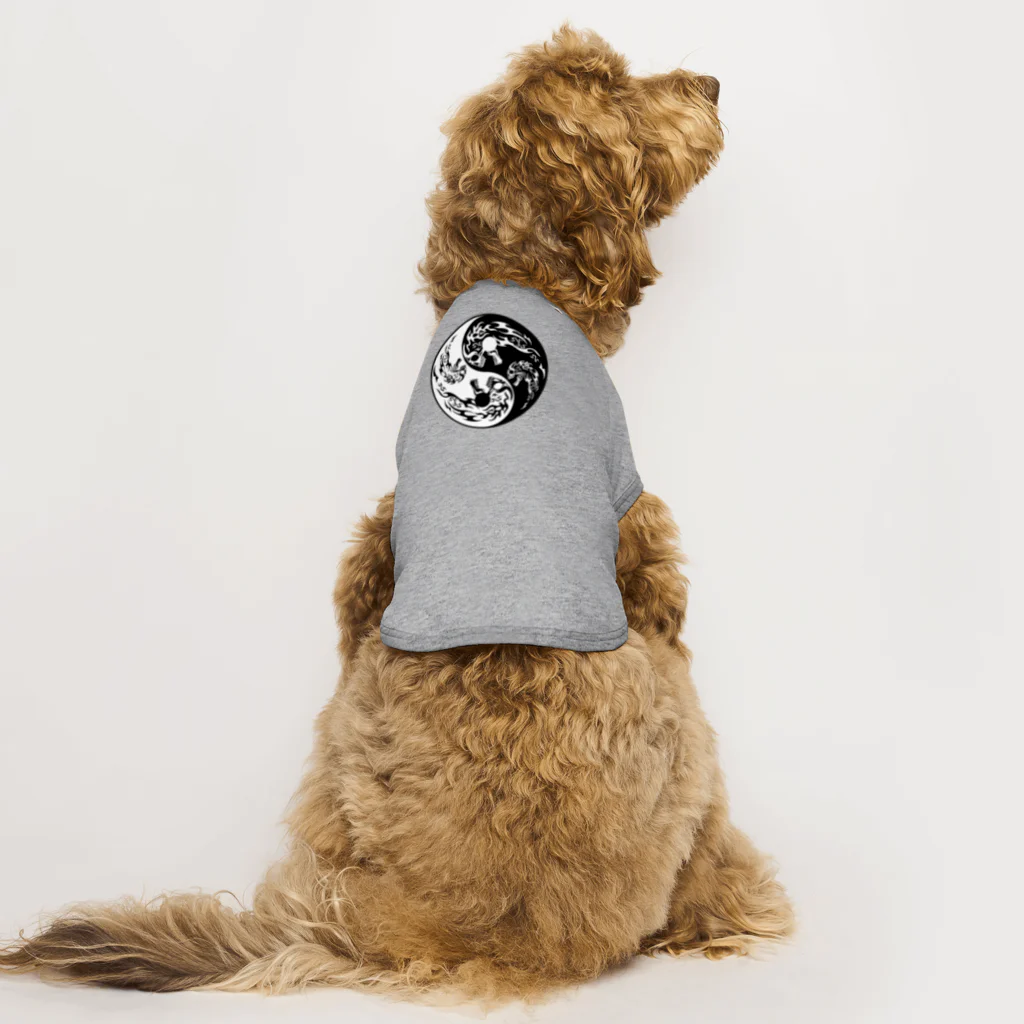 Ａ’ｚｗｏｒｋＳの陰陽二連髑髏 旋転（オリジナル家紋シリーズ） Dog T-shirt