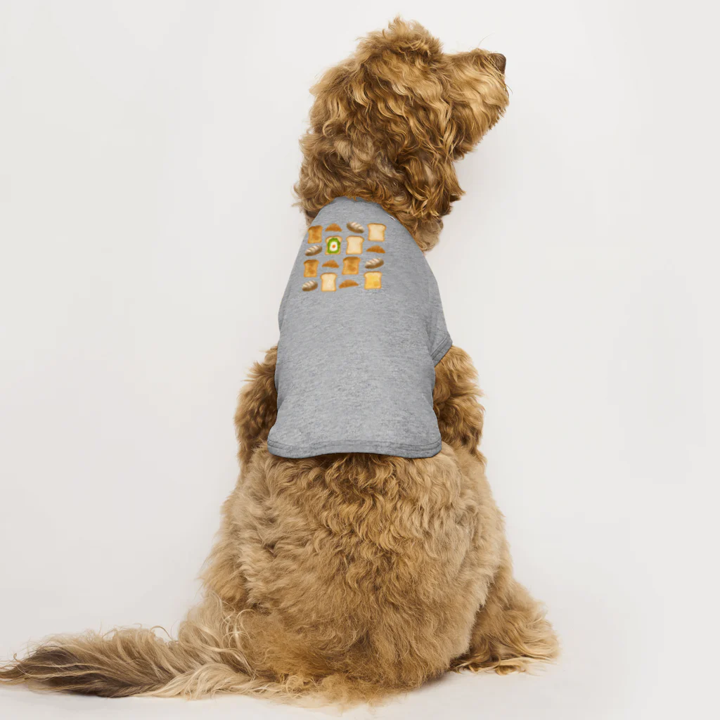 nao_pan_coffeeのいっぱいのパン Dog T-shirt