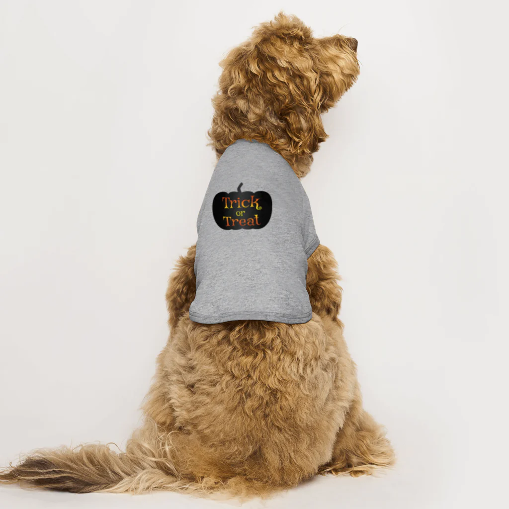 Drecome_Designのトリックオアトリートカボチャ Dog T-shirt