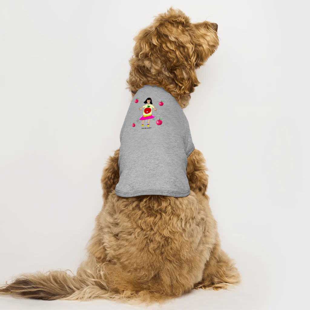 COCONUTchanのマリィ・ザ・ワールド　りんご Dog T-shirt