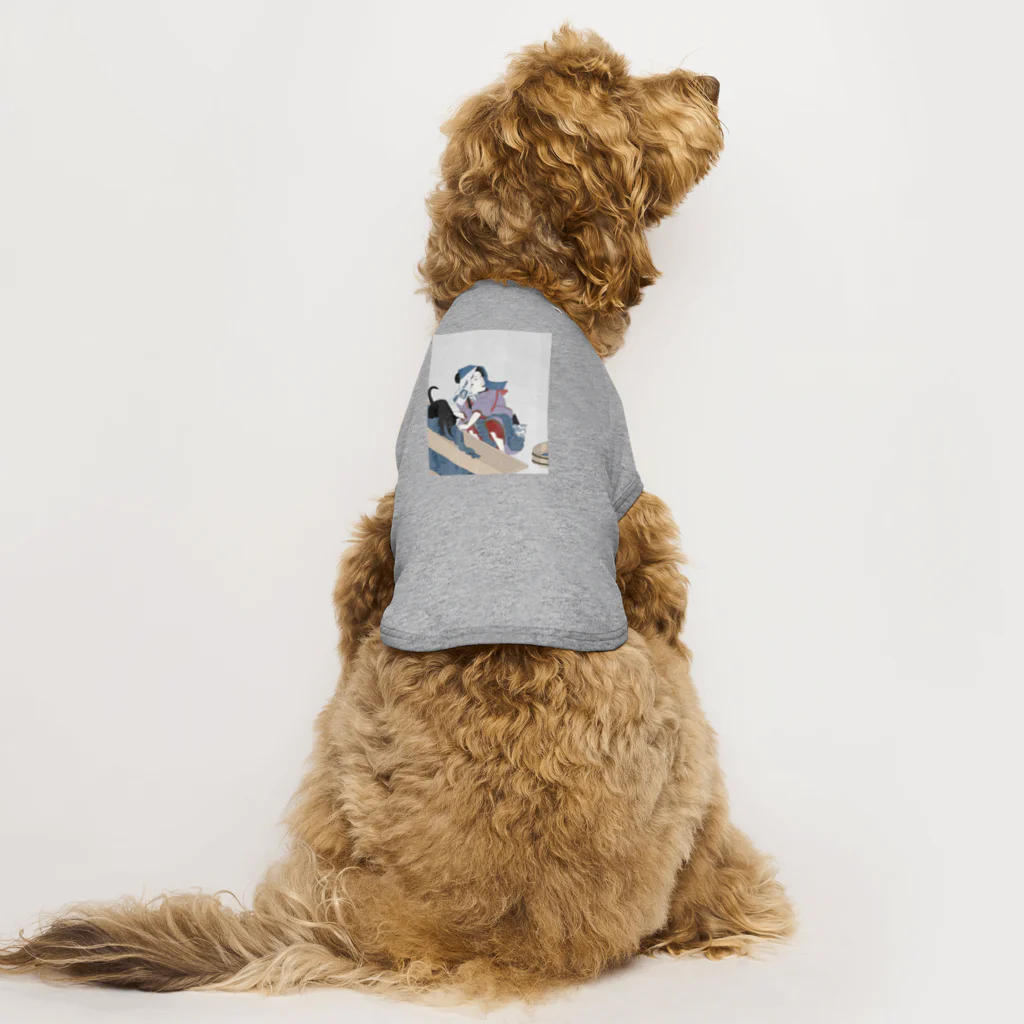 keeeeeep smilingの洗濯を愛してる猫 Dog T-shirt