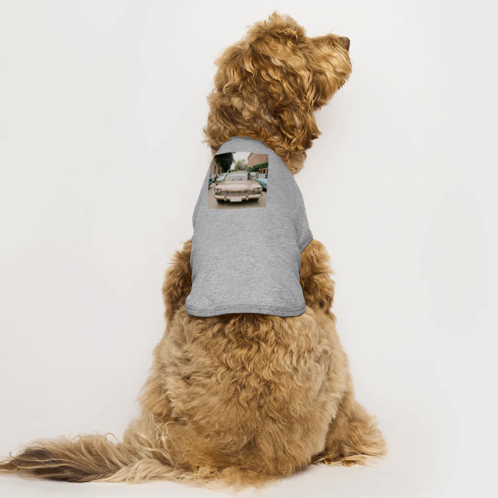 UMESANのオシャレなクラシックカー Dog T-shirt