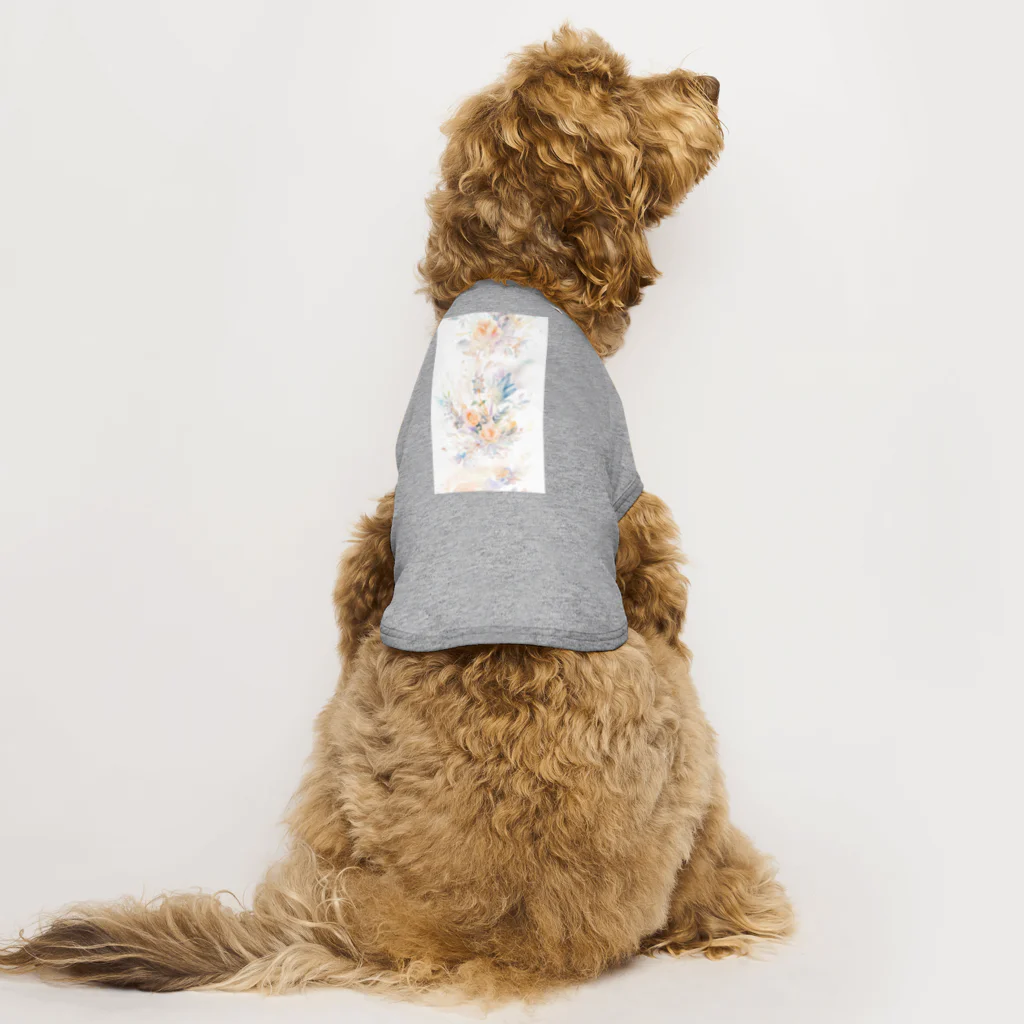 Stellaの水彩画のナチュラルブーケ Dog T-shirt