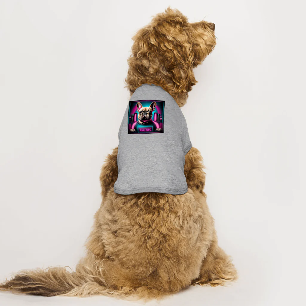 ChicCanvas Boutiqueの近未来的なフレンチブルドッグ Dog T-shirt