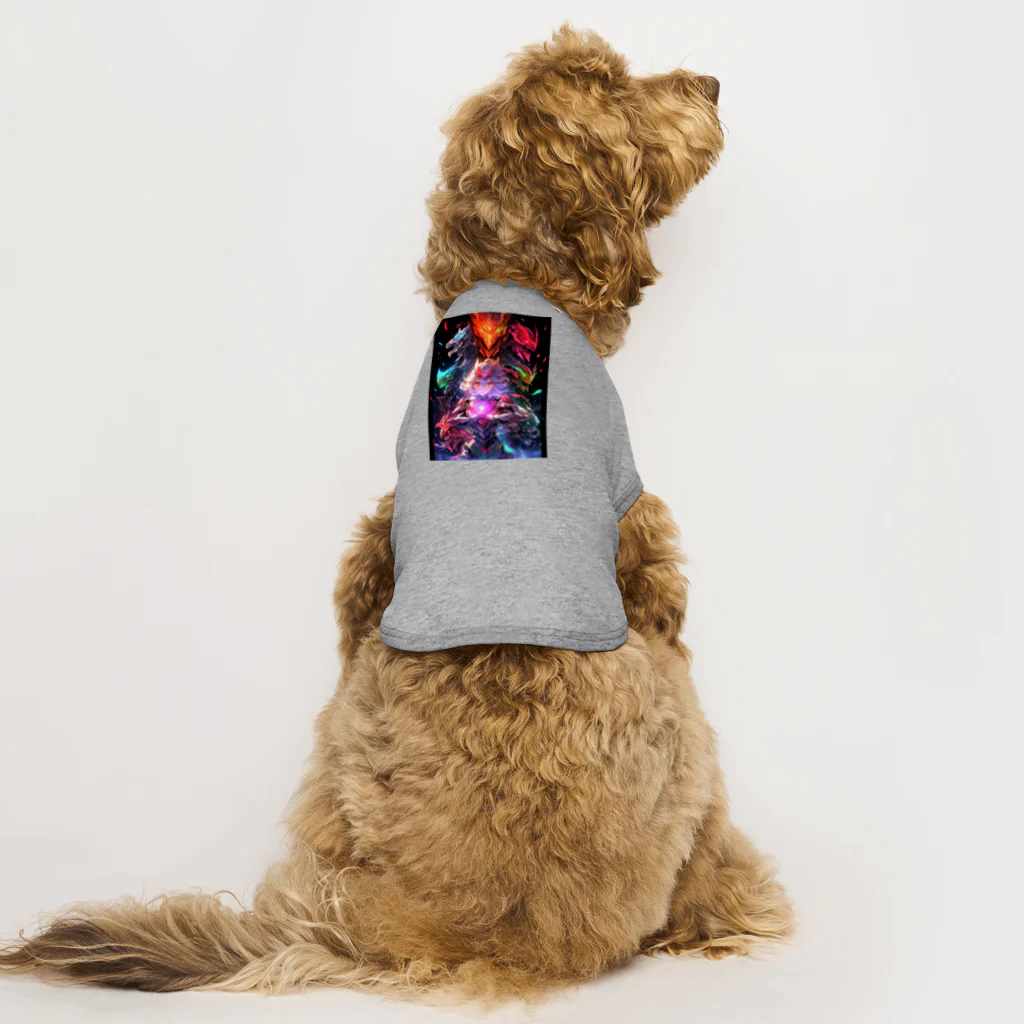 シロクマペンギンのドラゴンファイターガールwith竜の変身ヒーロー Dog T-shirt