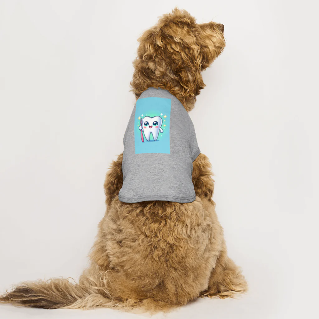 kuma310のカワイイ歯のキャラクターが登場！ Dog T-shirt