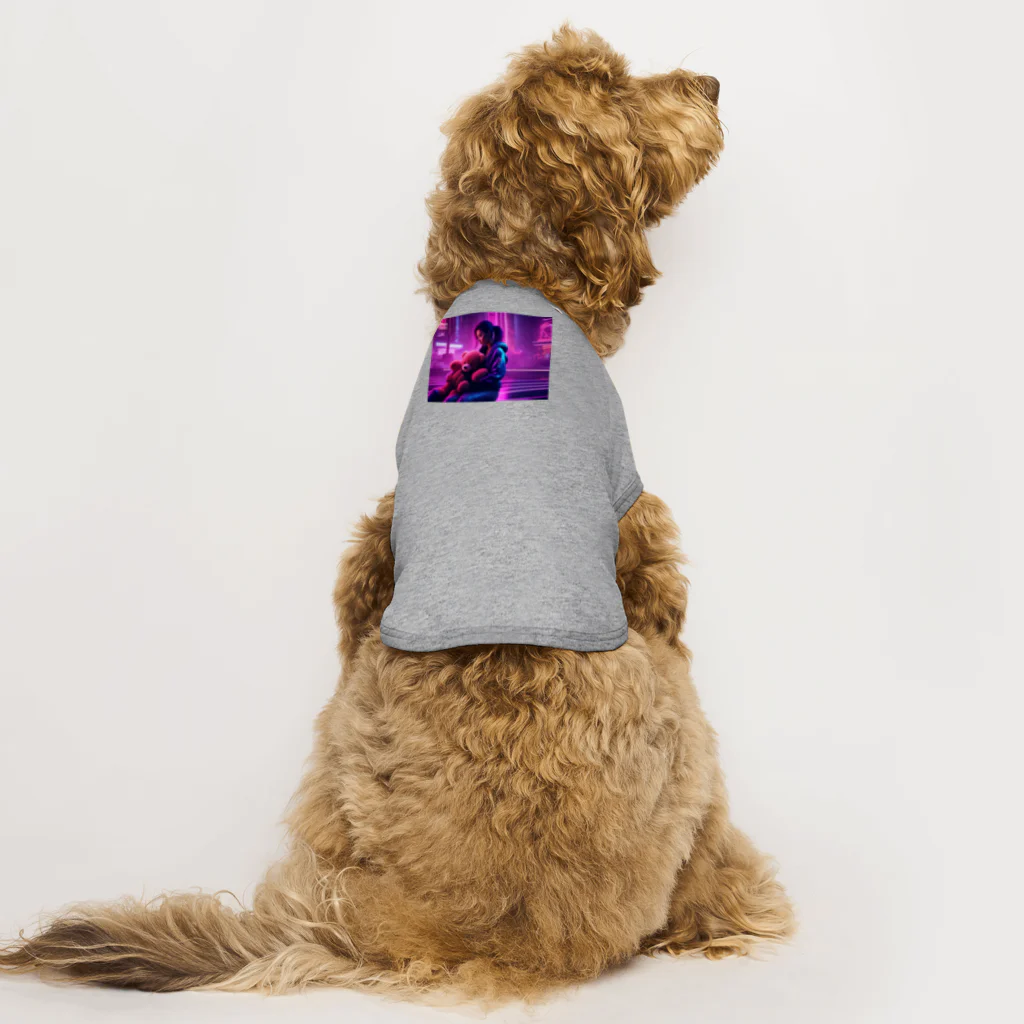 wkb777のくまのぬいぐるみと女性 Dog T-shirt