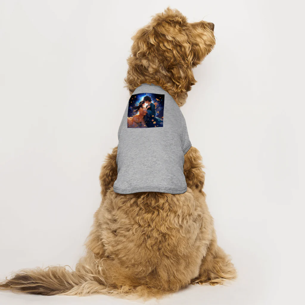 AQUAMETAVERSEの七夕の夜彦星と織り姫　なでしこ1478 Dog T-shirt