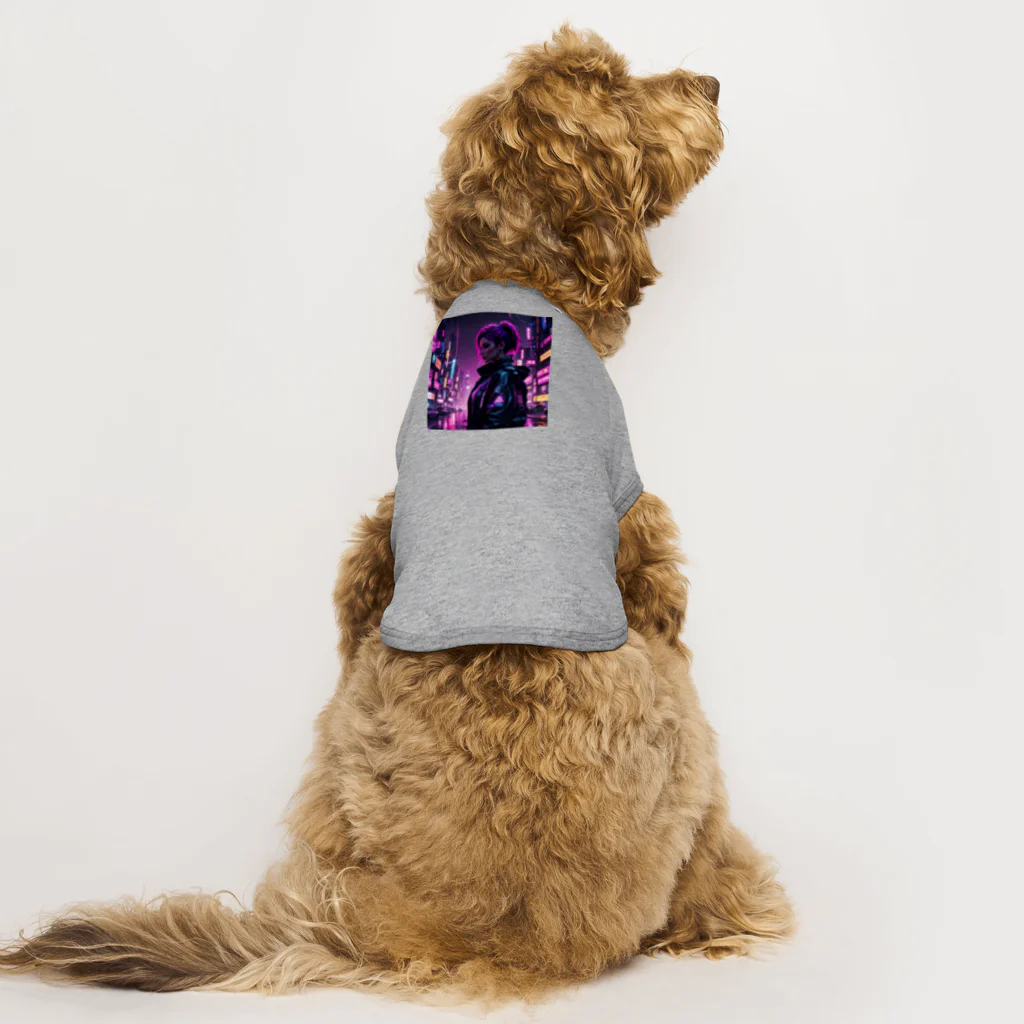 WataAmeProjectのネオン幻想: 運命を背負う者 Dog T-shirt