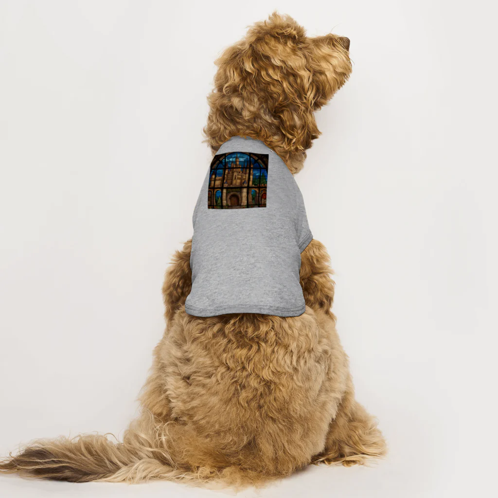 ganeshaの北米の湖のステンドグラス Dog T-shirt