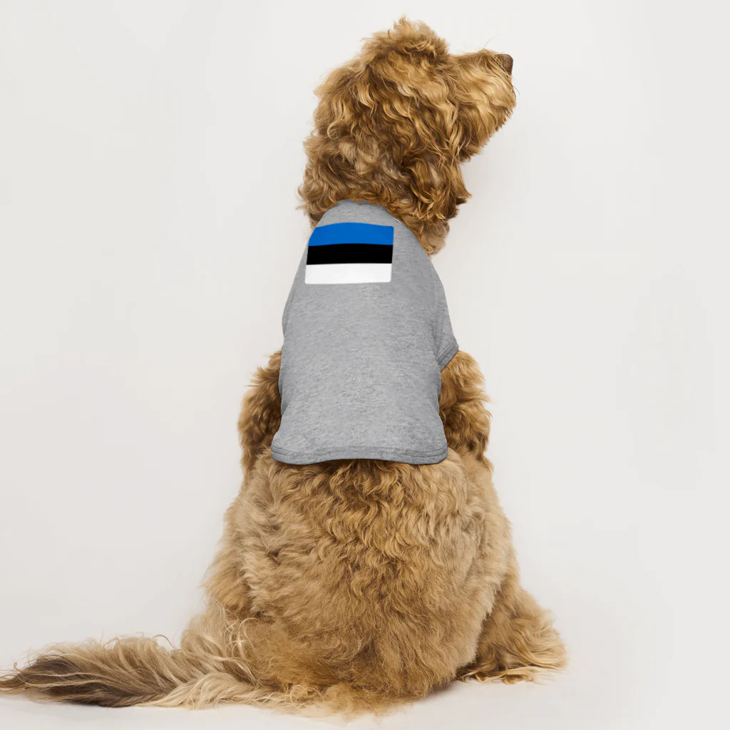 お絵かき屋さんのエストニアの国旗 Dog T-shirt
