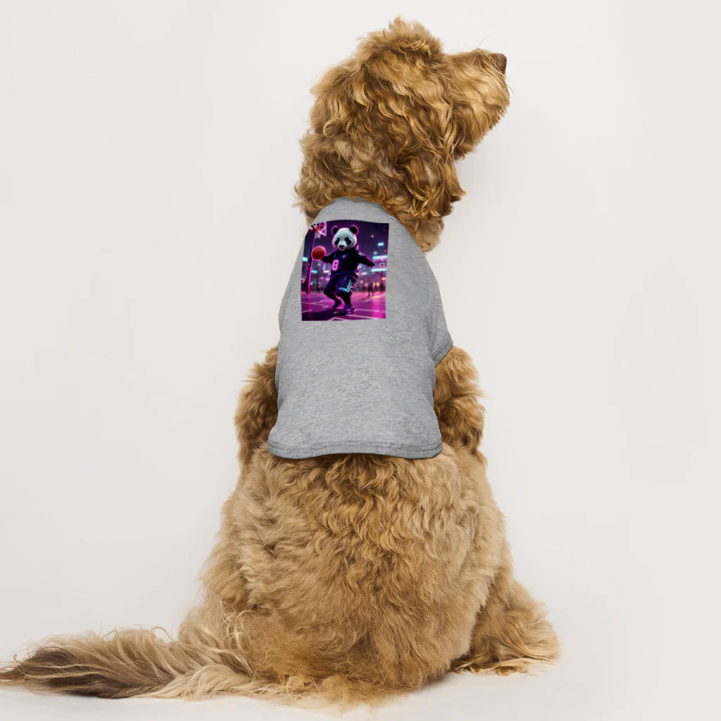 coyuoの サイバー・パンダ（バスケット） Dog T-shirt