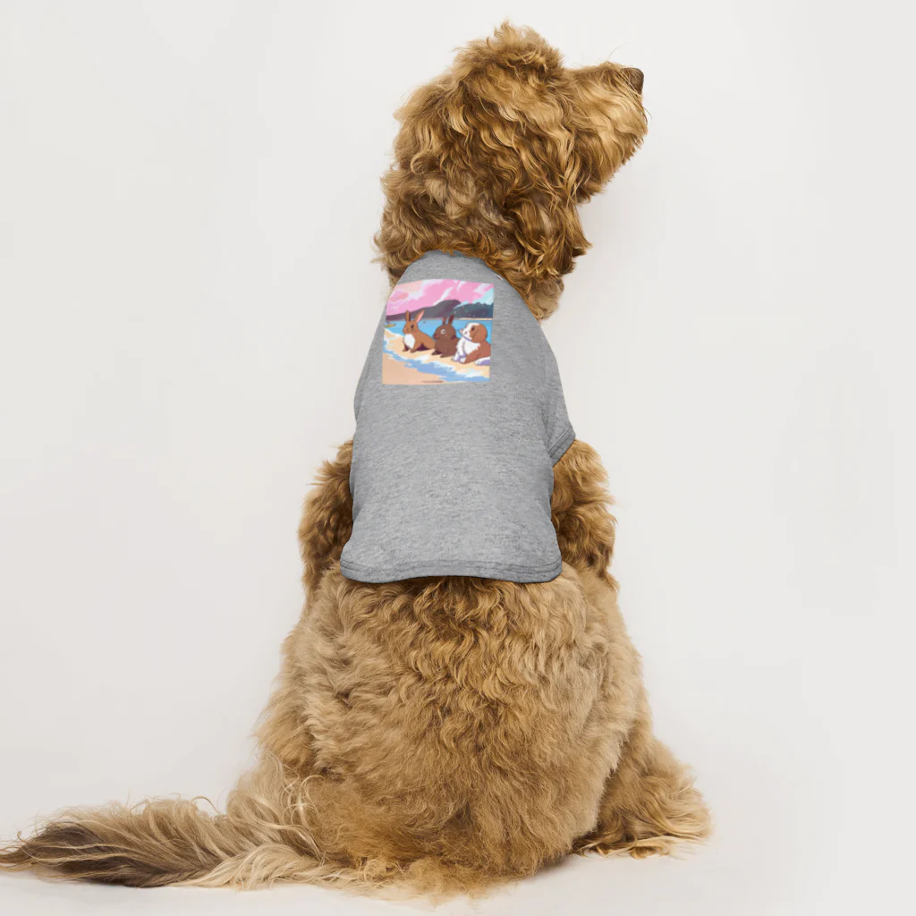 Chama's shopのビーチアニマル Dog T-shirt