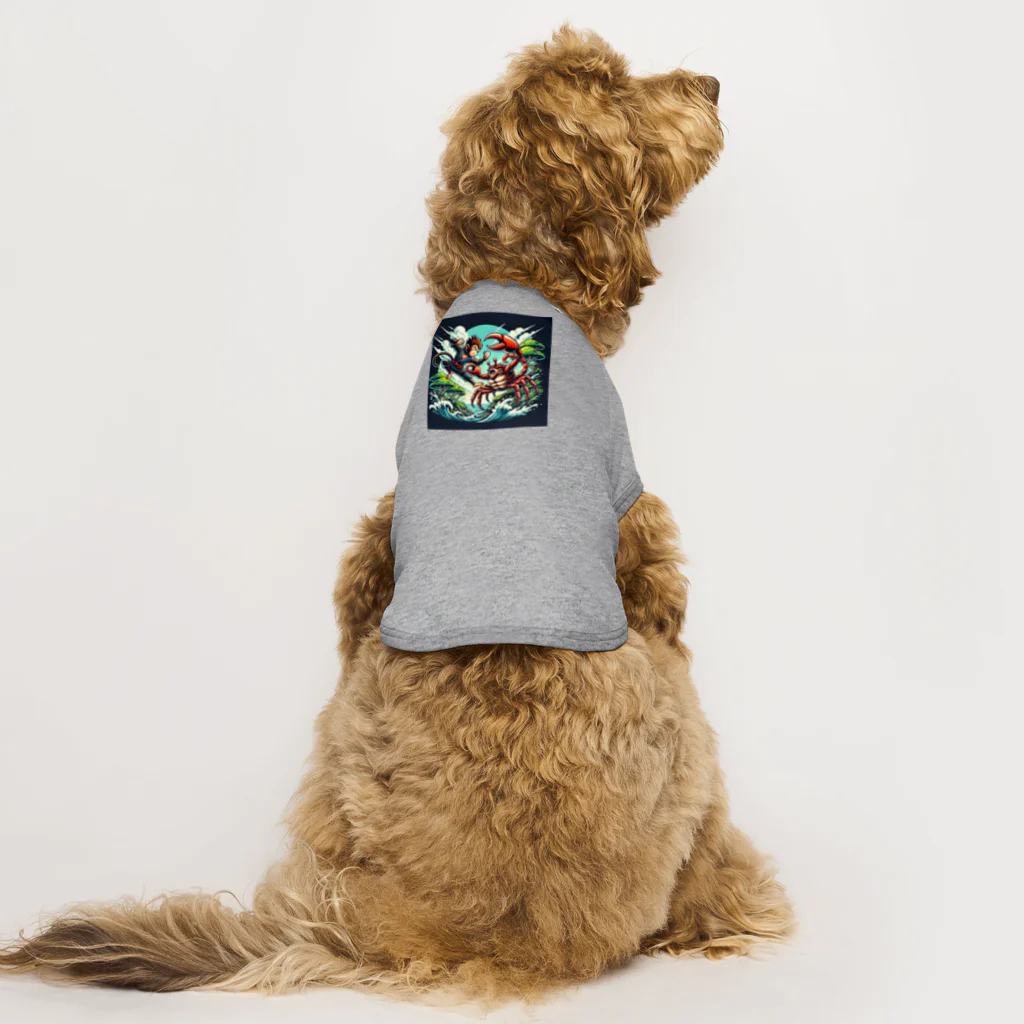 海の幸の猿蟹合戦 Dog T-shirt
