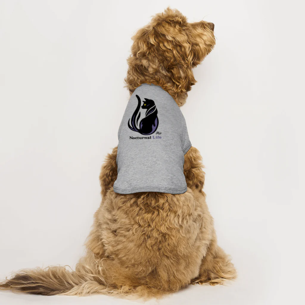 kocoon（コクーン）の夜型生活のネコ Dog T-shirt