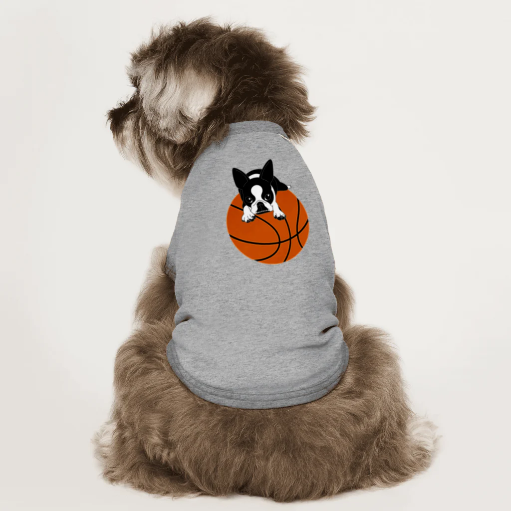 コチ(ボストンテリア)の小物用:ボストンテリア(バスケットボール)[v2.7.5k] Dog T-shirt