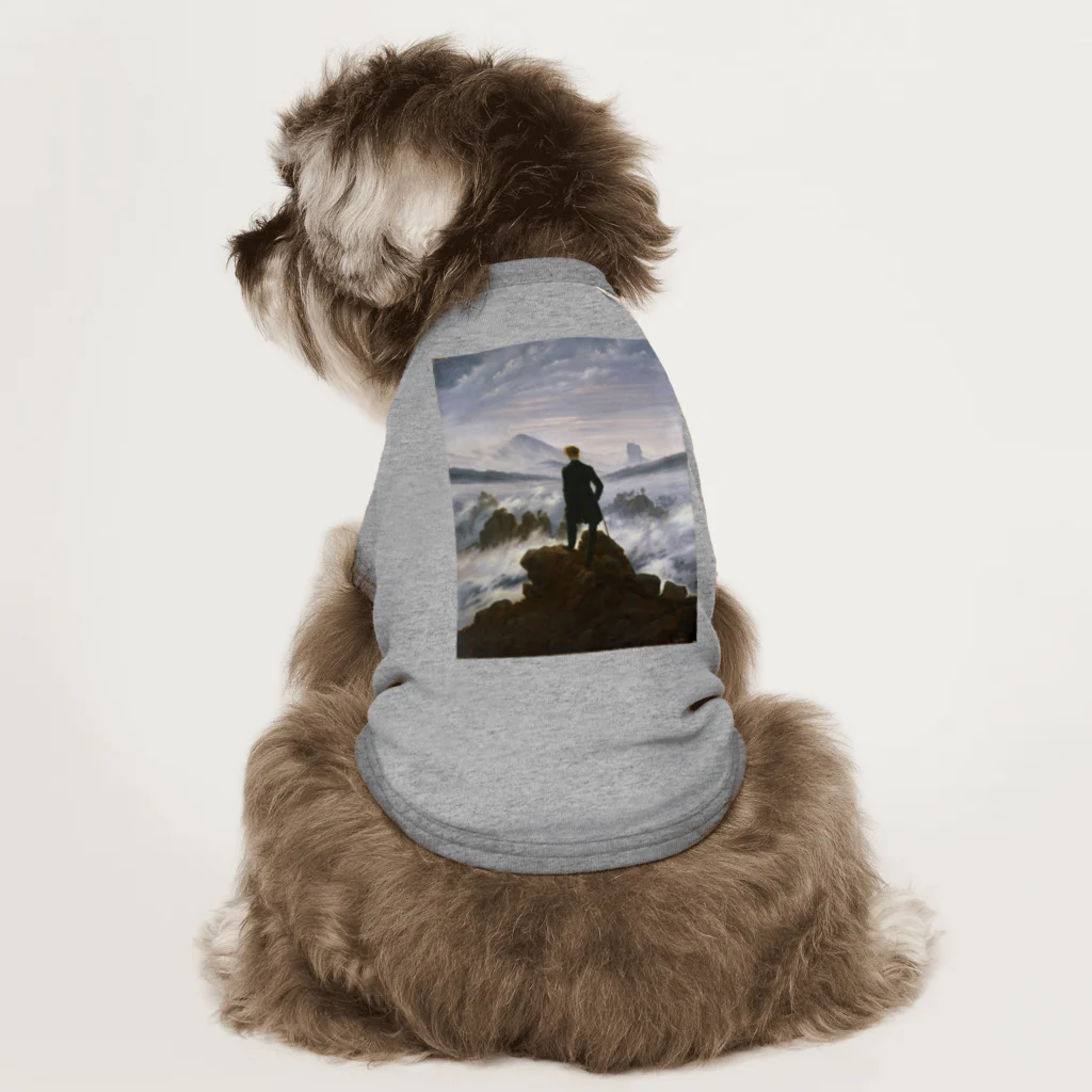 世界美術商店の雲海の上の旅人 / Wanderer above the Sea of Fog Dog T-shirt