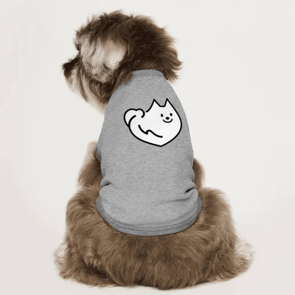 出張撮影ふぁみりわん　by SAEKO DESIGN&PHOTOGRAPHYのいつもドでかくスピッツを Dog T-shirt