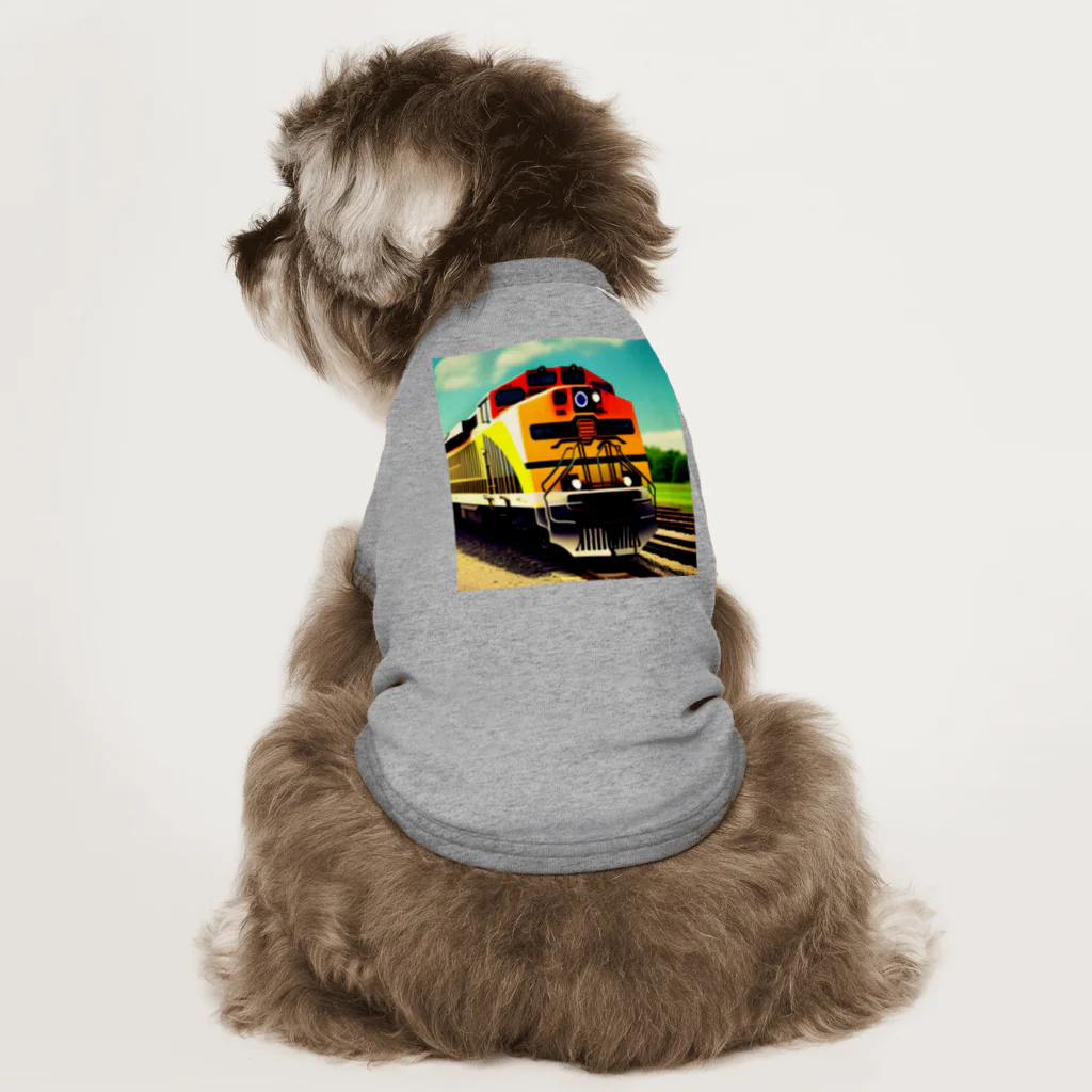 なすびん屋の鉄道マニアくん Dog T-shirt