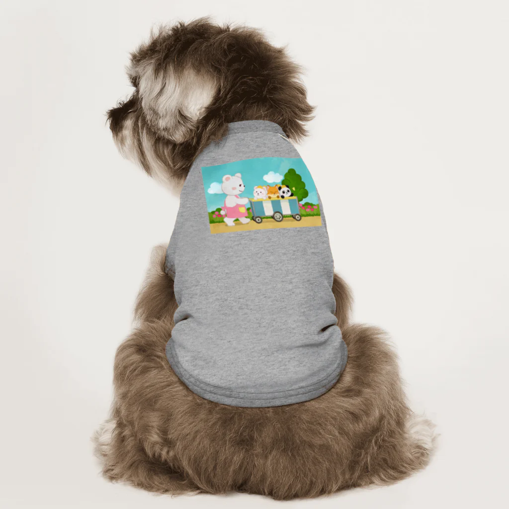 アプリコワークスのくまちゃん・みんなでお散歩 Dog T-shirt