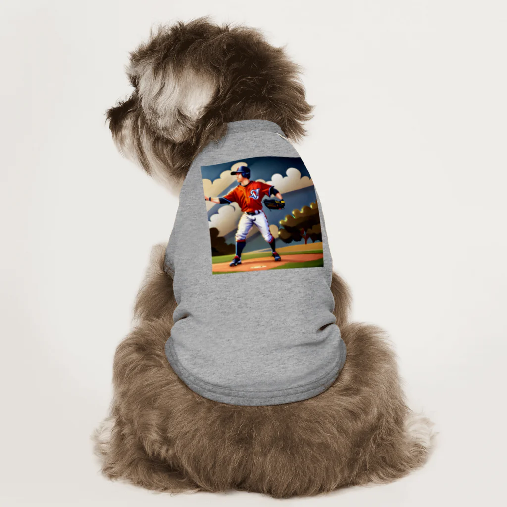 GG-SHOCKのベースボーラー Dog T-shirt