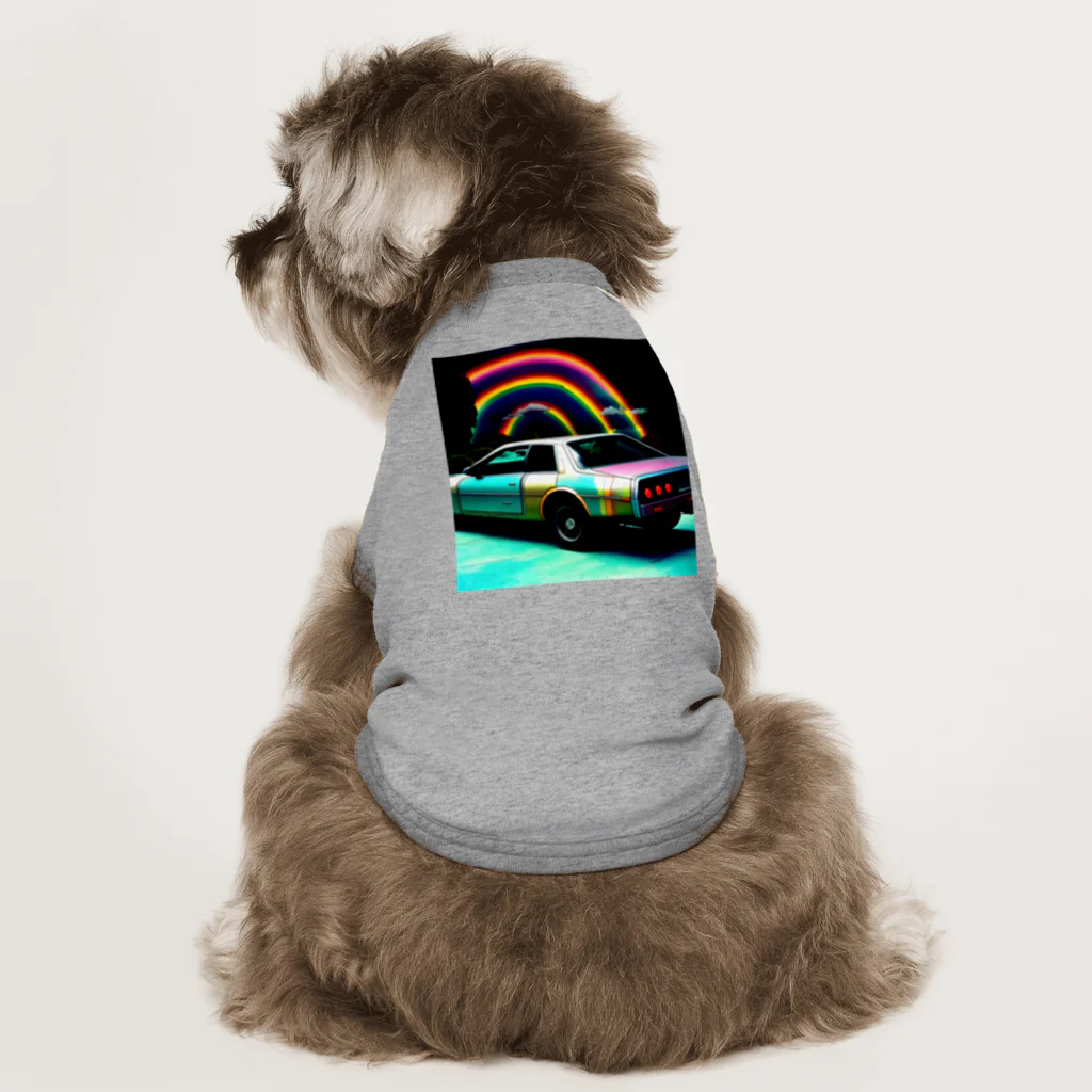 udominの虹色の車 Dog T-shirt