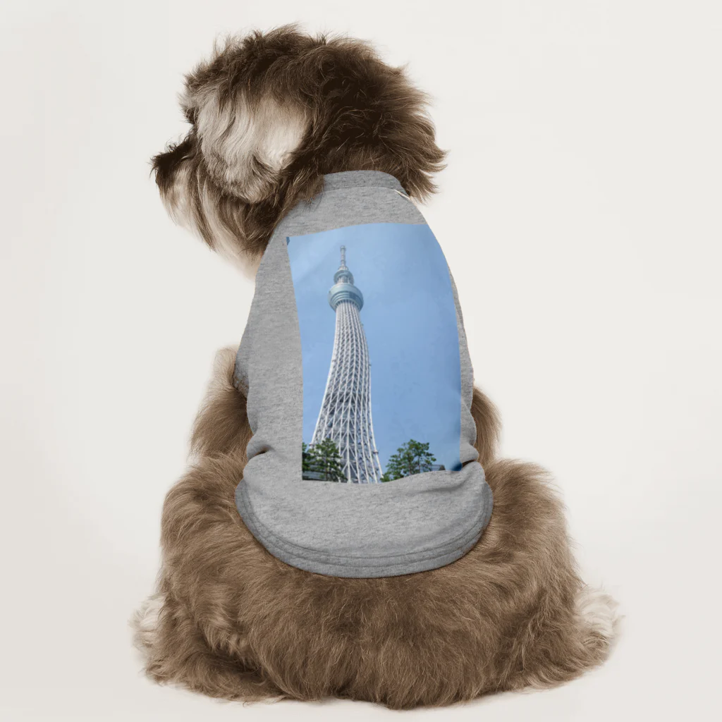 kyurakkoのTOKYO SKYTREE Dog T-shirt